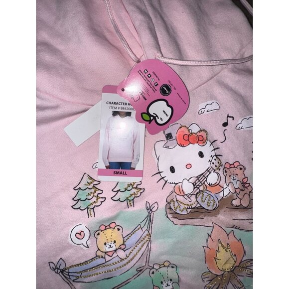 Hello Kitty & Friends Go Camping Pink Hoodie S - Picture 4 of 6